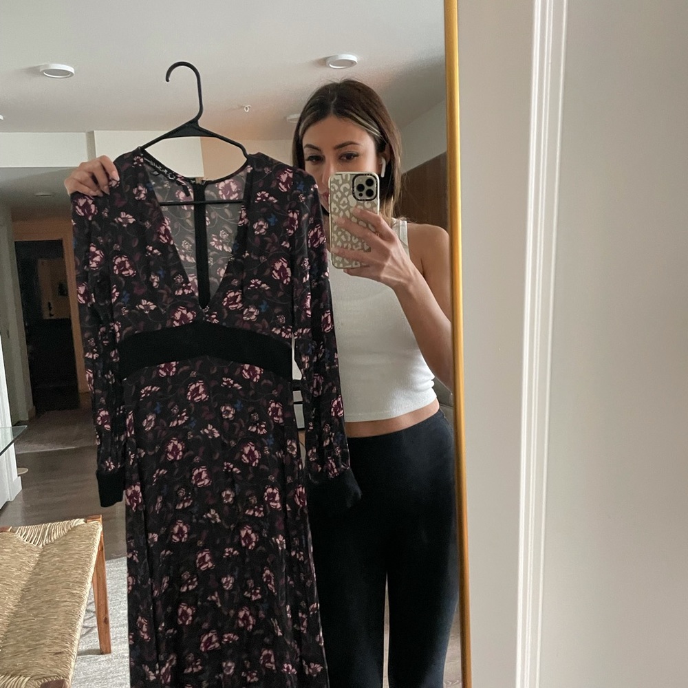For love & lemons black floral print midi - Picture 5 of 7